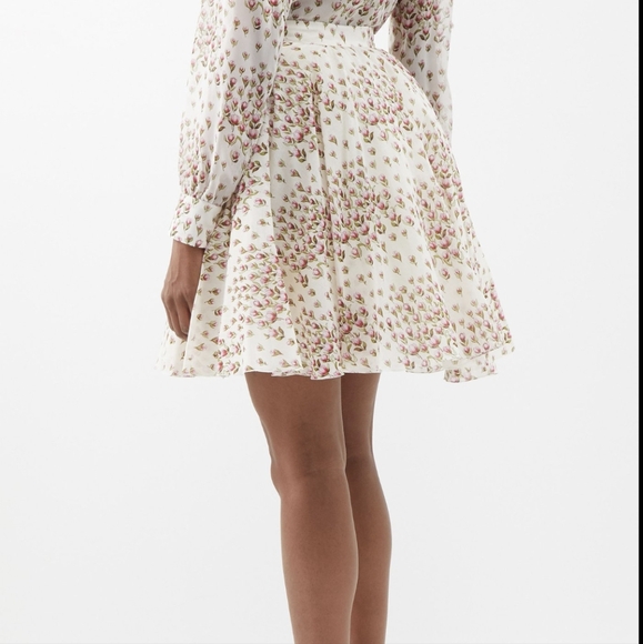 Giambattista Valli Tulip Print Cotton Skirt IT46 (US6-8) - Picture 3 of 9